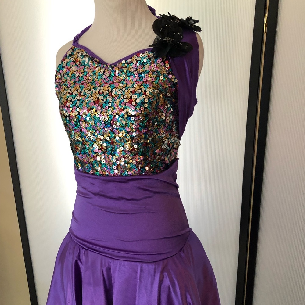 Curtain Call purple dance dress costume jazz